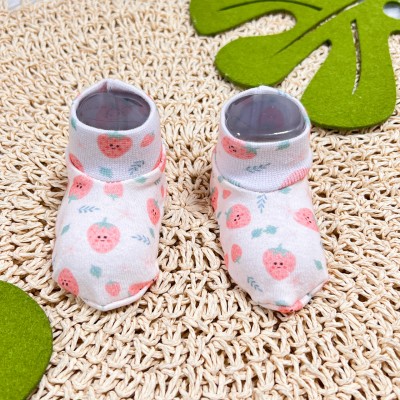 Kit Luva e Pantufas - Moranguinhos - Rosa